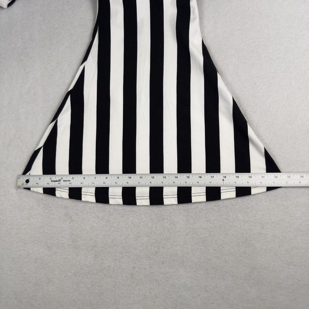 New KILLSTAR Inferno Room Bell Bottom Pants Striped Flare Black White Plus 4XL - Picture 10 of 16
